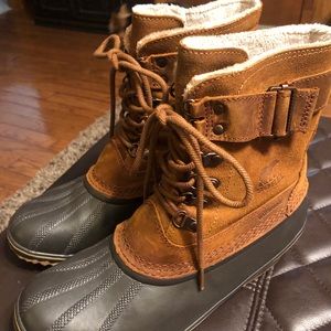 Sorel Women’s Winter Fancy Lace Boots Mid Calf